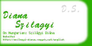 diana szilagyi business card